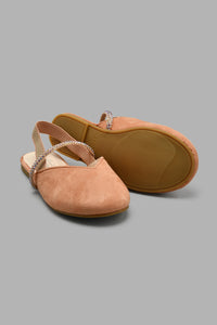 Redtag-Tan-Diamante-Trim-Mule-Colour:Tan,-Filter:Girls-Footwear-(3-to-5-Yrs),-GIR-Casual-Shoes,-New-In,-New-In-GIR-FOO,-Non-Sale,-S22A,-Section:Kidswear-Girls-3 to 5 Years