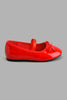 Redtag-Red-Bow-Trim-Ballerina-Colour:Red,-Filter:Girls-Footwear-(3-to-5-Yrs),-GIR-Casual-Shoes,-New-In,-New-In-GIR-FOO,-Non-Sale,-S22A,-Section:Kidswear-Girls-3 to 5 Years