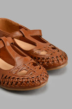 Load image into Gallery viewer, Redtag-Brown-T-Bar-Ballerina-Colour:Brown,-Filter:Girls-Footwear-(3-to-5-Yrs),-GIR-Casual-Shoes,-New-In,-New-In-GIR-FOO,-Non-Sale,-S22A,-Section:Kidswear-Girls-3 to 5 Years
