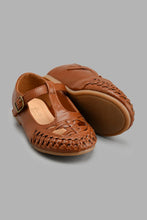 Load image into Gallery viewer, Redtag-Brown-T-Bar-Ballerina-Colour:Brown,-Filter:Girls-Footwear-(3-to-5-Yrs),-GIR-Casual-Shoes,-New-In,-New-In-GIR-FOO,-Non-Sale,-S22A,-Section:Kidswear-Girls-3 to 5 Years
