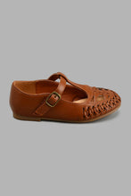 Load image into Gallery viewer, Redtag-Brown-T-Bar-Ballerina-Colour:Brown,-Filter:Girls-Footwear-(3-to-5-Yrs),-GIR-Casual-Shoes,-New-In,-New-In-GIR-FOO,-Non-Sale,-S22A,-Section:Kidswear-Girls-3 to 5 Years
