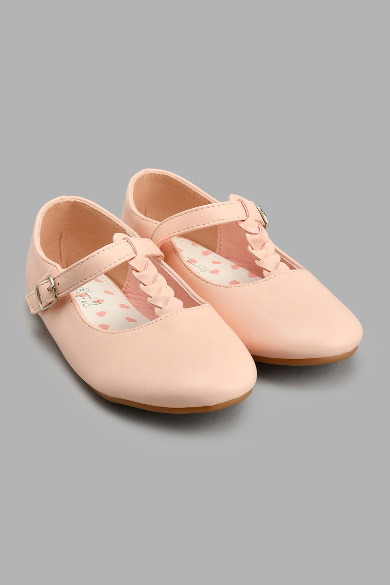 Redtag-Pale-Pink-T-Bar-Ballerina-Colour:Pink,-Filter:Girls-Footwear-(3-to-5-Yrs),-GIR-Casual-Shoes,-New-In,-New-In-GIR-FOO,-Non-Sale,-S22A,-Section:Kidswear-Girls-3 to 5 Years