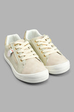 Load image into Gallery viewer, Redtag-Beige-Shimmer-High-Top-Sneaker-Colour:Beige,-Filter:Girls-Footwear-(3-to-5-Yrs),-GIR-Trainers,-New-In,-New-In-GIR-FOO,-Non-Sale,-S22A,-Section:Kidswear-Girls-3 to 5 Years
