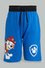 Redtag-Blue-Paw-Patrol-Elasticated-Waist-Short-Active-Shorts-Boys-2 to 8 Years