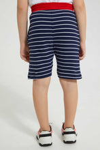 تنزيل الصورة على معرض الصور، Redtag-Navy-Micky-Mouse-Elasticated-Waist-Short-Active-Shorts-Boys-2 to 8 Years
