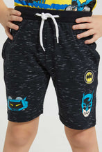 تنزيل الصورة على معرض الصور، Redtag-Charcoal-Batman-Elasticated-Waist-Short-Active-Shorts-Boys-2 to 8 Years
