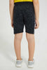 Redtag-Charcoal-Batman-Elasticated-Waist-Short-Active-Shorts-Boys-2 to 8 Years