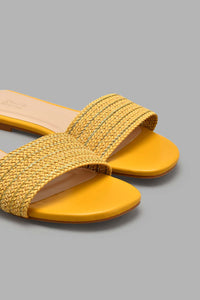 Redtag-Mustard-Weave-Mule-Colour:Mustard,-Filter:Women's-Footwear,-New-In,-New-In-Women-FOO,-Non-Sale,-S22A,-Section:Women,-Women-Casual-Sandals-Women's-