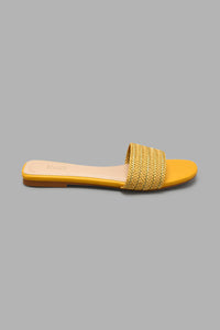 Redtag-Mustard-Weave-Mule-Colour:Mustard,-Filter:Women's-Footwear,-New-In,-New-In-Women-FOO,-Non-Sale,-S22A,-Section:Women,-Women-Casual-Sandals-Women's-