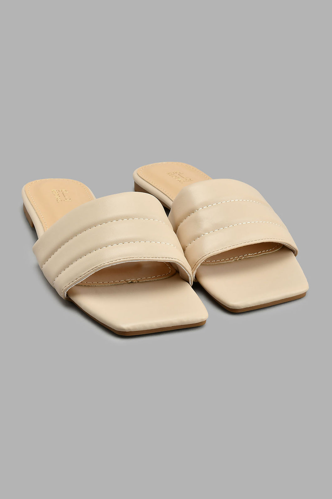 Redtag-Natural-Stitched-Upper-Mule-Colour:Beige,-Filter:Women's-Footwear,-New-In,-New-In-Women-FOO,-Non-Sale,-S22A,-Section:Women,-Women-Casual-Sandals-Women's-