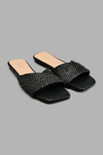 Load image into Gallery viewer, Redtag-Black-Weave-Mule-Colour:Black,-Filter:Women&#39;s-Footwear,-New-In,-New-In-Women-FOO,-Non-Sale,-S22A,-Section:Women,-Women-Casual-Sandals-Women&#39;s-
