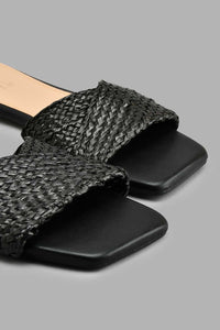 Redtag-Black-Weave-Mule-Colour:Black,-Filter:Women's-Footwear,-New-In,-New-In-Women-FOO,-Non-Sale,-S22A,-Section:Women,-Women-Casual-Sandals-Women's-