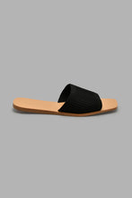 Load image into Gallery viewer, Redtag-Black-Knit-Mule-Colour:Black,-Filter:Women&#39;s-Footwear,-New-In,-New-In-Women-FOO,-Non-Sale,-S22A,-Section:Women,-Women-Casual-Sandals-Women&#39;s-
