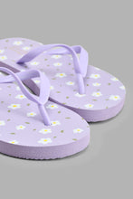 Load image into Gallery viewer, Redtag-Pale-Pink-Floral-Print-Flip-Flop-Flip-Flops-Senior-Girls-5 to 14 Years
