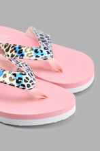 تنزيل الصورة على معرض الصور، Redtag-Pale-Pink-Leopard-Print-Flip-Flop-Flip-Flops-Senior-Girls-5 to 14 Years
