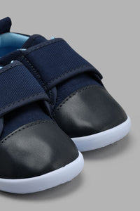 Redtag-Navy-Velcro-Strap-Pump-Pumps-Infant-Boys-1 to 3 Years