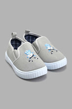 Load image into Gallery viewer, Redtag-Pale-Grey-Pump-Colour:Grey,-Filter:Boys-Footwear-(1-to-3-Yrs),-INB-Trainers,-New-In,-New-In-INB-FOO,-Non-Sale,-S22A,-Section:Kidswear-Infant-Boys-1 to 3 Years
