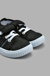 Redtag-Black-Velcro-Strap-Pump-Colour:Black,-Filter:Boys-Footwear-(1-to-3-Yrs),-INB-Trainers,-New-In,-New-In-INB-FOO,-Non-Sale,-S22A,-Section:Kidswear-Infant-Boys-1 to 3 Years