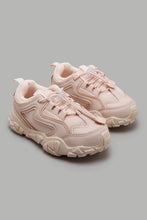 Load image into Gallery viewer, Redtag-Pink-Buckle-Lace-Trainer-Colour:pink,-Filter:Girls-Footwear-(3-to-5-Yrs),-GIR-Trainers,-New-In,-New-In-GIR-FOO,-Non-Sale,-S22A,-Section:Kidswear-Girls-3 to 5 Years
