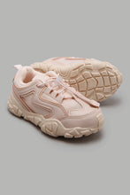 Load image into Gallery viewer, Redtag-Pink-Buckle-Lace-Trainer-Colour:pink,-Filter:Girls-Footwear-(3-to-5-Yrs),-GIR-Trainers,-New-In,-New-In-GIR-FOO,-Non-Sale,-S22A,-Section:Kidswear-Girls-3 to 5 Years
