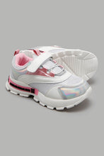 Load image into Gallery viewer, White And Pink Velcro Chunky Sneaker
