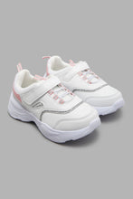 Load image into Gallery viewer, Redtag-White-Velcro-Strap-Sneaker-Colour:White,-Filter:Girls-Footwear-(3-to-5-Yrs),-GIR-Trainers,-New-In,-New-In-GIR-FOO,-Non-Sale,-S22A,-Section:Kidswear-Girls-3 to 5 Years
