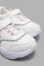 Load image into Gallery viewer, Redtag-White-Velcro-Strap-Sneaker-Colour:White,-Filter:Girls-Footwear-(3-to-5-Yrs),-GIR-Trainers,-New-In,-New-In-GIR-FOO,-Non-Sale,-S22A,-Section:Kidswear-Girls-3 to 5 Years
