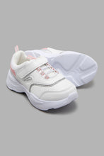 Load image into Gallery viewer, Redtag-White-Velcro-Strap-Sneaker-Colour:White,-Filter:Girls-Footwear-(3-to-5-Yrs),-GIR-Trainers,-New-In,-New-In-GIR-FOO,-Non-Sale,-S22A,-Section:Kidswear-Girls-3 to 5 Years
