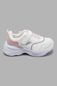 Redtag-White-Velcro-Strap-Sneaker-Colour:White,-Filter:Girls-Footwear-(3-to-5-Yrs),-GIR-Trainers,-New-In,-New-In-GIR-FOO,-Non-Sale,-S22A,-Section:Kidswear-Girls-3 to 5 Years