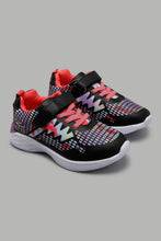 Load image into Gallery viewer, Redtag-Black-Colourful-Mesh-Trainer-Colour:Black,-Filter:Girls-Footwear-(3-to-5-Yrs),-GIR-Trainers,-New-In,-New-In-GIR-FOO,-Non-Sale,-S22A,-Section:Kidswear-Girls-3 to 5 Years
