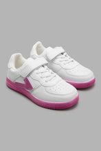 Load image into Gallery viewer, Redtag-White-Painting-Sole-Sneaker-Colour:White,-Filter:Girls-Footwear-(3-to-5-Yrs),-GIR-Trainers,-New-In,-New-In-GIR-FOO,-Non-Sale,-S22A,-Section:Kidswear-Girls-3 to 5 Years
