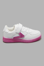 Load image into Gallery viewer, Redtag-White-Painting-Sole-Sneaker-Colour:White,-Filter:Girls-Footwear-(3-to-5-Yrs),-GIR-Trainers,-New-In,-New-In-GIR-FOO,-Non-Sale,-S22A,-Section:Kidswear-Girls-3 to 5 Years
