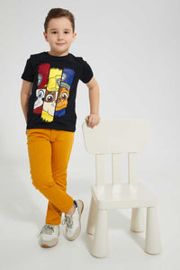 Redtag-Black-Paw-Patrol-T-Shirt-All-Over-Prints-Boys-2 to 8 Years