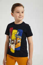 تنزيل الصورة على معرض الصور، Redtag-Black-Paw-Patrol-T-Shirt-All-Over-Prints-Boys-2 to 8 Years
