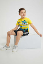 تنزيل الصورة على معرض الصور، Redtag-Yellow-Batman-T-Shirt-All-Over-Prints-Boys-2 to 8 Years
