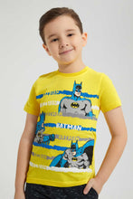 تنزيل الصورة على معرض الصور، Redtag-Yellow-Batman-T-Shirt-All-Over-Prints-Boys-2 to 8 Years
