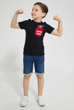 تنزيل الصورة على معرض الصور، Redtag-Black-Superman-Pocket-T-Shirt-All-Over-Prints-Boys-2 to 8 Years
