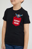 Redtag-Black-Superman-Pocket-T-Shirt-All-Over-Prints-Boys-2 to 8 Years