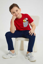 تنزيل الصورة على معرض الصور، Redtag-Red-Looney-Tunes-Pocket-T-Shirt-All-Over-Prints-Boys-2 to 8 Years
