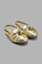 Load image into Gallery viewer, Redtag-Gold-Knotted-Mule-Mules-Girls-3 to 5 Years
