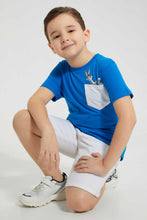 تنزيل الصورة على معرض الصور، Redtag-Blue-Bugs-Pocket-T-Shirt-All-Over-Prints-Boys-2 to 8 Years
