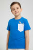 Redtag-Blue-Bugs-Pocket-T-Shirt-All-Over-Prints-Boys-2 to 8 Years