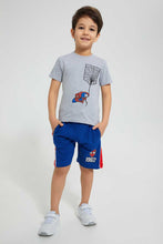 تنزيل الصورة على معرض الصور، Redtag-Grey-Spiderman-Pocket-T-Shirt-All-Over-Prints-Boys-2 to 8 Years
