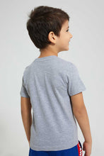 تنزيل الصورة على معرض الصور، Redtag-Grey-Spiderman-Pocket-T-Shirt-All-Over-Prints-Boys-2 to 8 Years
