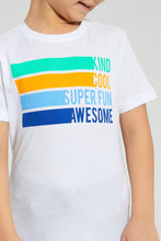 Load image into Gallery viewer, Redtag-White-Awesome-Paint-Print-Graphic-T-Shirt-Boys-T-Shirts,-Colour:White,-Filter:Boys-(2-to-8-Yrs),-New-In,-New-In-BOY,-Non-Sale,-S22B,-Section:Kidswear,-TBL-Boys-2 to 8 Years
