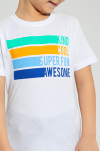 Redtag-White-Awesome-Paint-Print-Graphic-T-Shirt-Boys-T-Shirts,-Colour:White,-Filter:Boys-(2-to-8-Yrs),-New-In,-New-In-BOY,-Non-Sale,-S22B,-Section:Kidswear,-TBL-Boys-2 to 8 Years