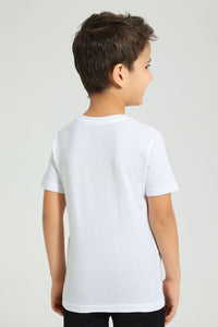 Redtag-White-Awesome-Paint-Print-Graphic-T-Shirt-Boys-T-Shirts,-Colour:White,-Filter:Boys-(2-to-8-Yrs),-New-In,-New-In-BOY,-Non-Sale,-S22B,-Section:Kidswear,-TBL-Boys-2 to 8 Years