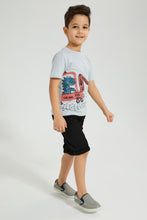 Load image into Gallery viewer, Redtag-Grey-Dino-Digger-Graphic-T-Shirt-Boys-T-Shirts,-Colour:Grey,-Filter:Boys-(2-to-8-Yrs),-New-In,-New-In-BOY,-Non-Sale,-S22B,-Section:Kidswear,-TBL-Boys-2 to 8 Years
