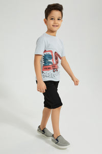 Redtag-Grey-Dino-Digger-Graphic-T-Shirt-Boys-T-Shirts,-Colour:Grey,-Filter:Boys-(2-to-8-Yrs),-New-In,-New-In-BOY,-Non-Sale,-S22B,-Section:Kidswear,-TBL-Boys-2 to 8 Years