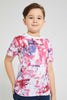 Redtag-White-Paint-T-Shirt-All-Over-Prints-Boys-2 to 8 Years